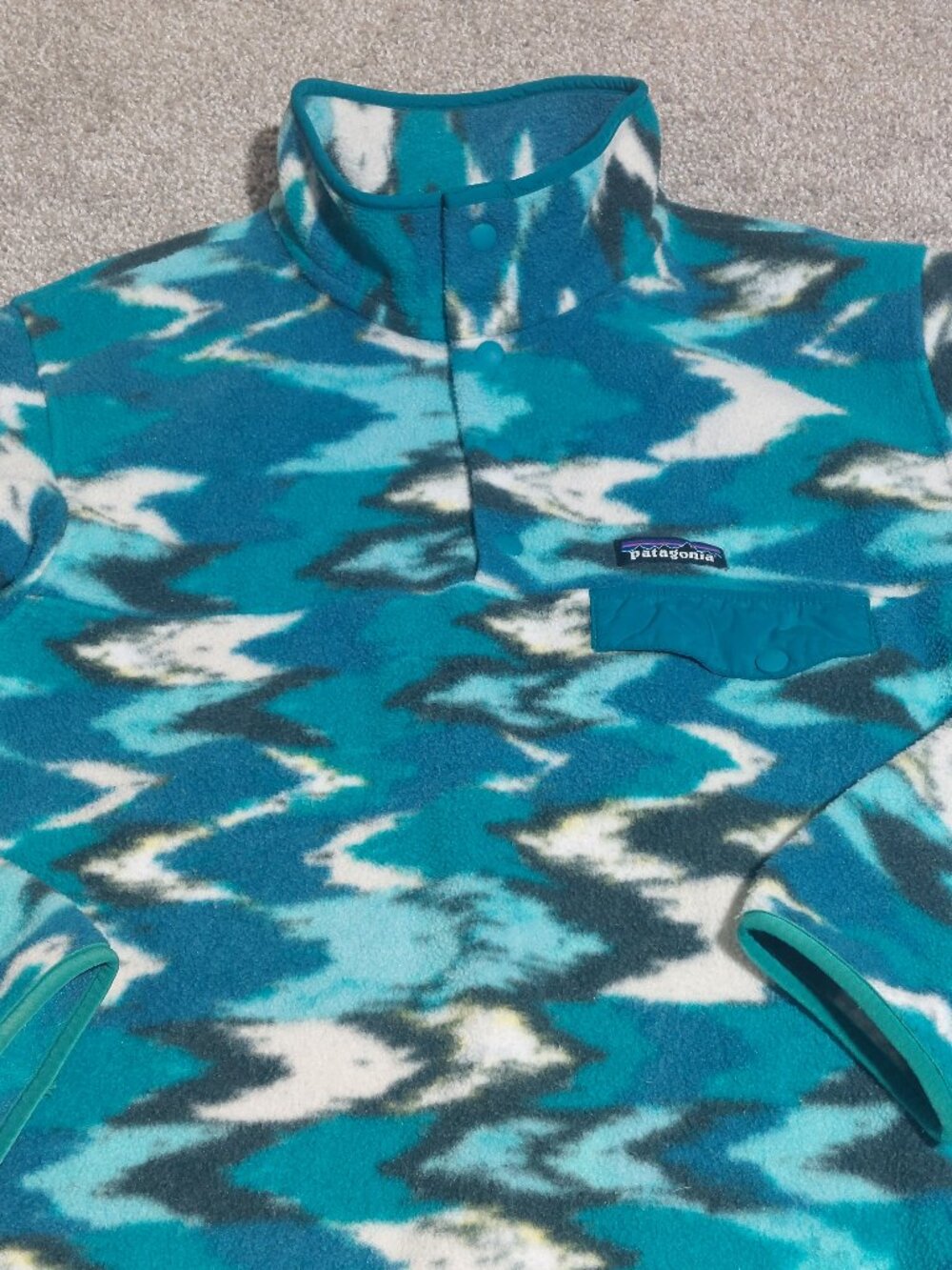 Patagonia Lightweight Synchilla Snap-T Fleece Pullover Geometric Print Size L